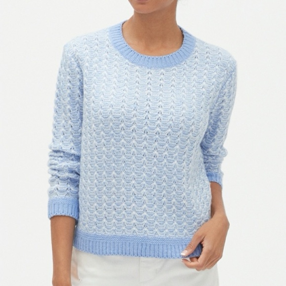 Banana Republic Textured Sky Blue Sweater